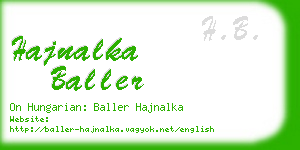 hajnalka baller business card